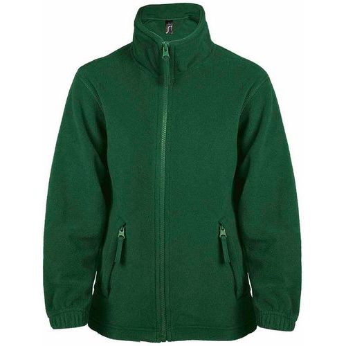 Veste enfant micropolaire zippée en polyester VERT SAPIN