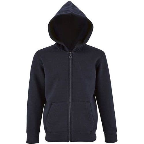 Veste zippée à capuche enfant en coton FRENCH MARINE