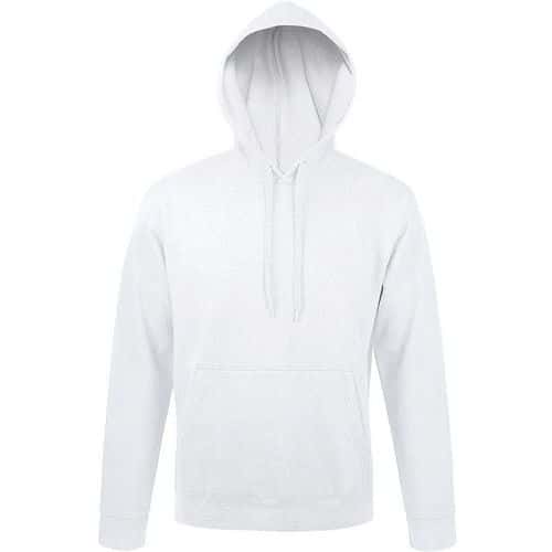 Sweat personnalisable à capuche en coton BLANC CHINÉ