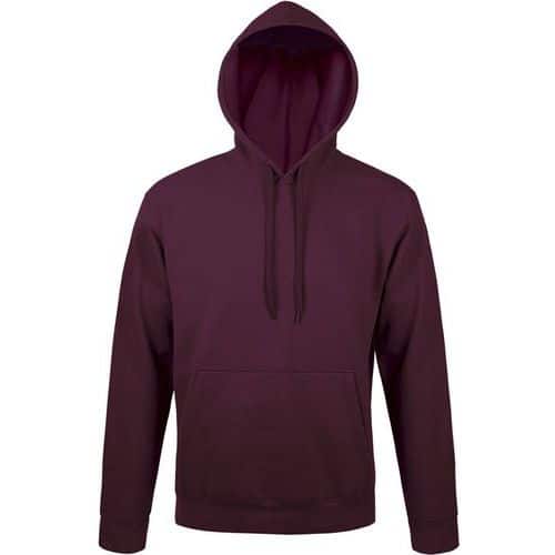 Sweat personnalisable à capuche en coton BORDEAUX