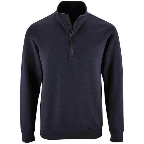 Sweat personnalisable col camionneur en coton FRENCH MARINE