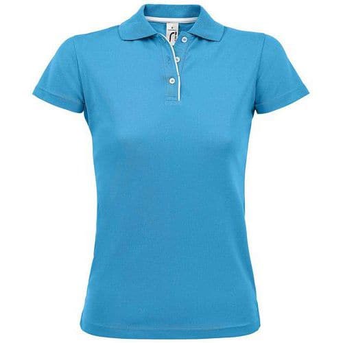 Polo personnalisable femme en polyester AQUA