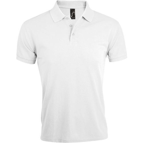 Polo personnalisable homme prime en polyester BLANC