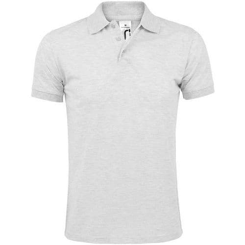 Polo personnalisable homme prime en polyester BLANC CHINÉ