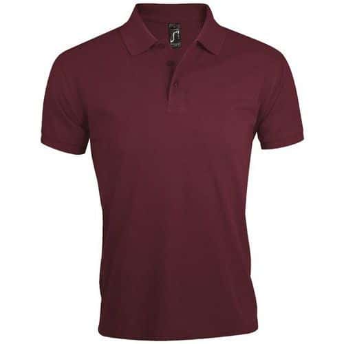 Polo personnalisable homme prime en polyester BORDEAUX