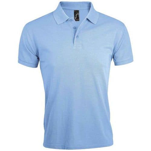 Polo personnalisable homme prime en polyester CIEL PIQUÉ