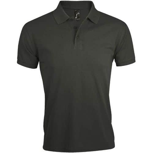 Polo personnalisable homme prime en polyester GRIS FONCE