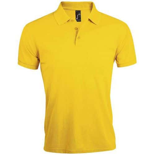 Polo personnalisable homme prime en polyester JAUNE