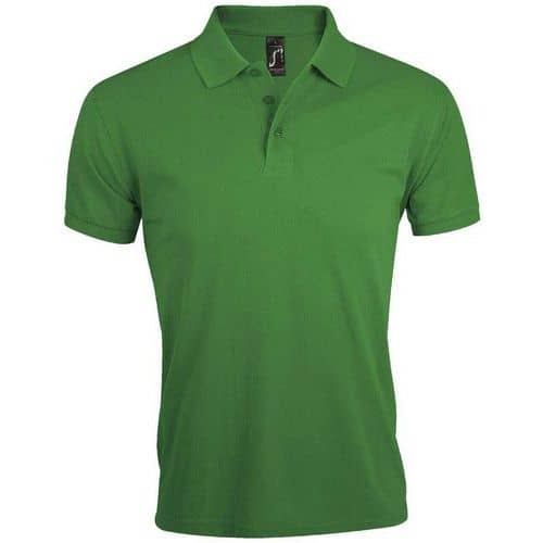 Polo personnalisable homme prime en polyester VERT PRAIRIE