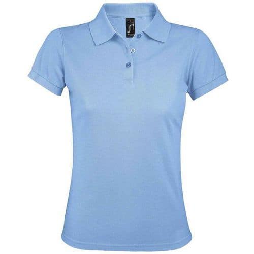 Polo personnalisable femme prime en polyester CIEL PIQUÉ