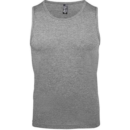 Débardeur personnalisable homme en coton GRIS CHINÉ