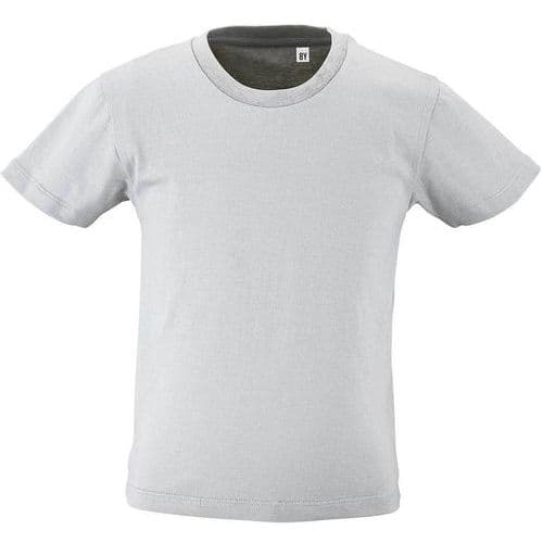 Tee-shirt personnalisable enfant en coton organique bio GRIS PUR