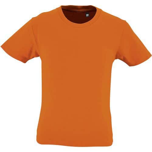 Tee-shirt personnalisable enfant en coton organique bio ORANGE