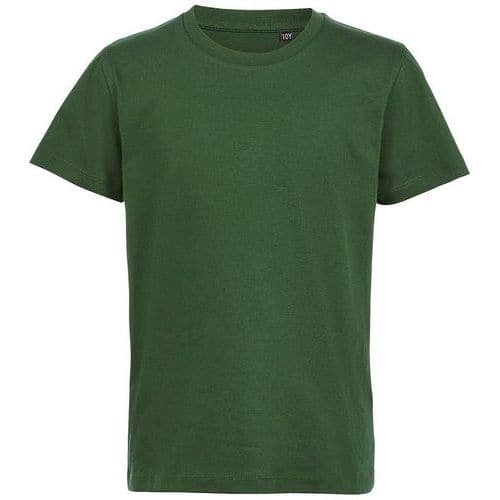 Tee-shirt personnalisable enfant en coton organique bio VERT BOUTEILLE