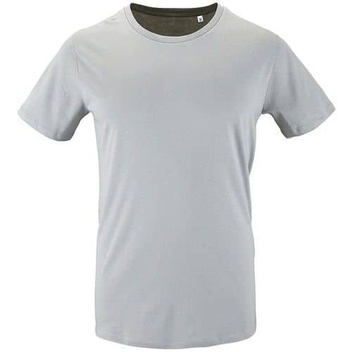 Tee-shirt personnalisable homme en coton organique bio GRIS PUR