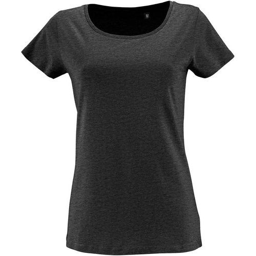 Tee-shirt personnalisable femme en coton organique bio ANTHRACITE CHIN