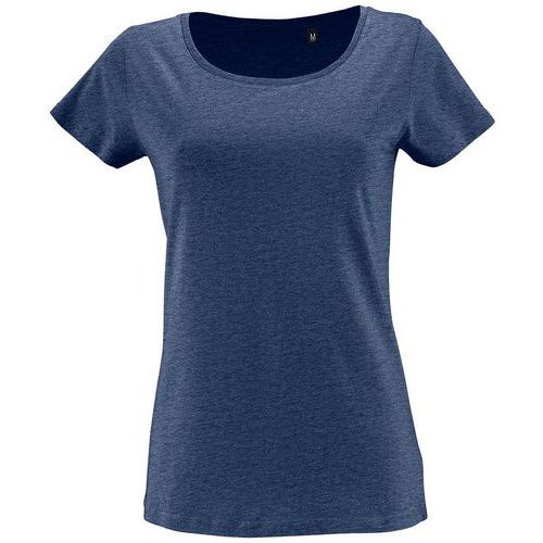 Tee-shirt personnalisable femme en coton organique bio DENIM CHINE