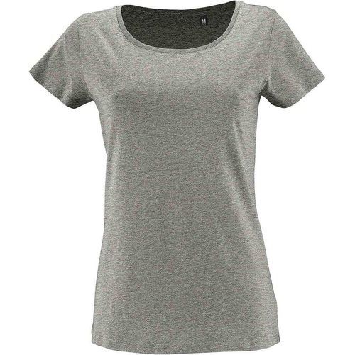 Tee-shirt personnalisable femme en coton organique bio GRIS CHINÉ