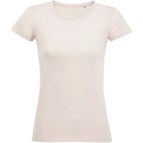 Tee-shirt personnalisable femme en coton organique bio ROSE CREMEUX