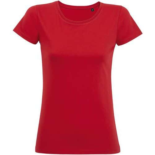 Tee-shirt personnalisable femme en coton organique bio ROUGE