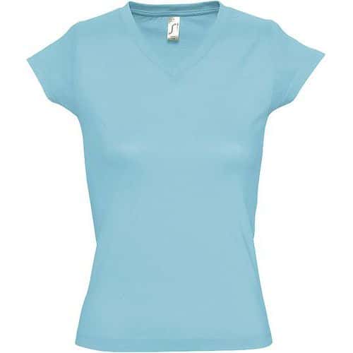 Tee-shirt personnalisable femme en coton BLEU ATOLL