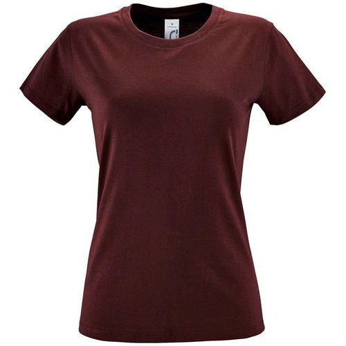 Tee-shirt personnalisable femme en coton BORDEAUX