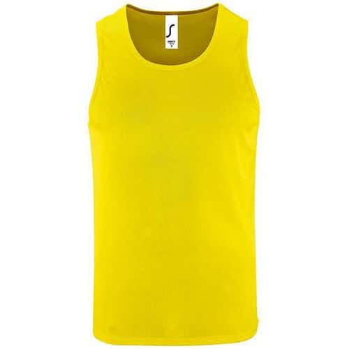 Débardeur personnalisable de sport homme en polyester JAUNE FLUO