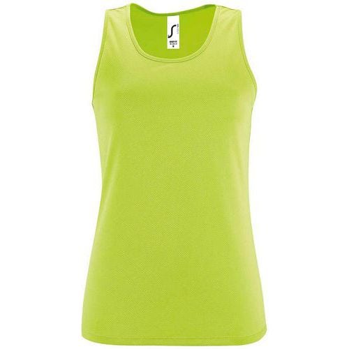 Débardeur personnalisable de sport femme en polyester VERT POMME