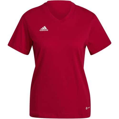 Tee-shirt femme - adidas - entrada 22 rouge