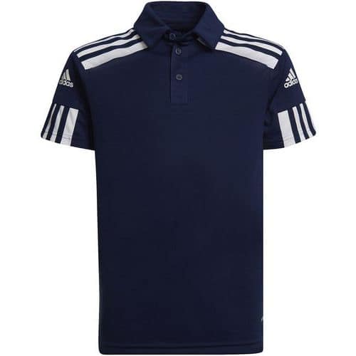 Polo enfant - adidas - squadra 21 bleu marine/blanc