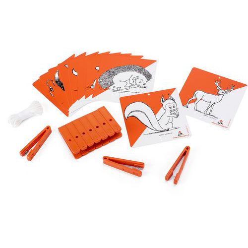 Balises et Pinces d'orientation animaux - lot de 10 - Orientsport