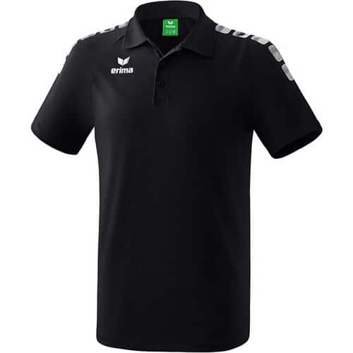 Polo - Erima - 5-c essential enfant noir/blanc