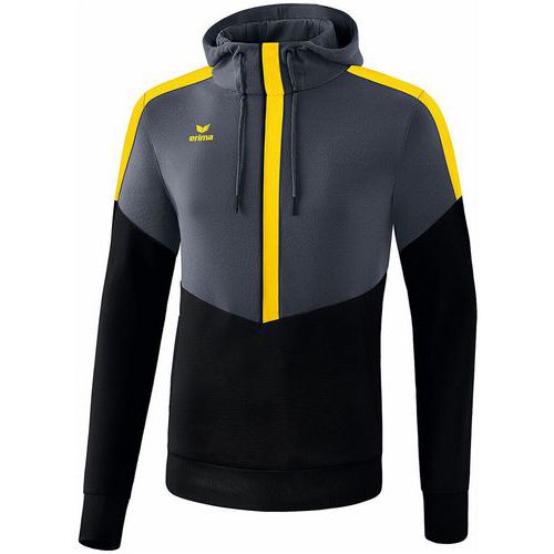 Sweat à capuche - Erima - squad enfant slate grey/noir/jaune