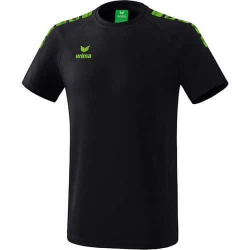 T-Shirt - Erima - 5-c essential noir /green gecko