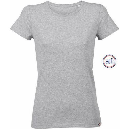 Tee-shirt personnalisable femme en coton GRIS CHINÉ