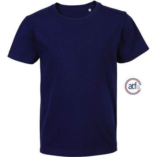 Tee-shirt personnalisable col rond enfant en coton MARINE