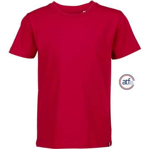 Tee-shirt personnalisable col rond enfant en coton ROUGE