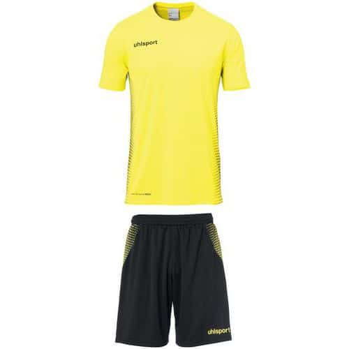 Maillot/short Uhlsport Score manches courtes Enfant jaune fluo/noir