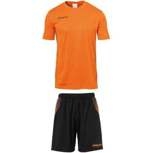 Maillot/short Uhlsport Score manches courtes Enfant orange fluo/noir