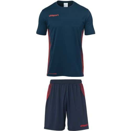 Maillot/short Uhlsport Score manches courtes Enfant marine/rouge