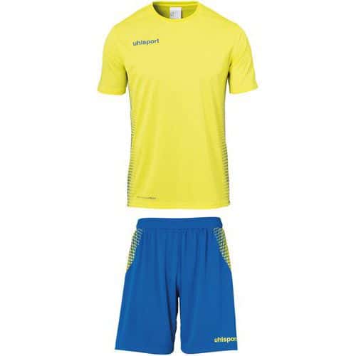 Maillot/short Uhlsport Score manches courtes Enfant jaune/royal