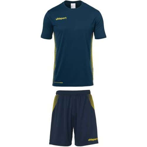 Maillot/short Uhlsport Score manches courtes Enfant marine/jaune fluo