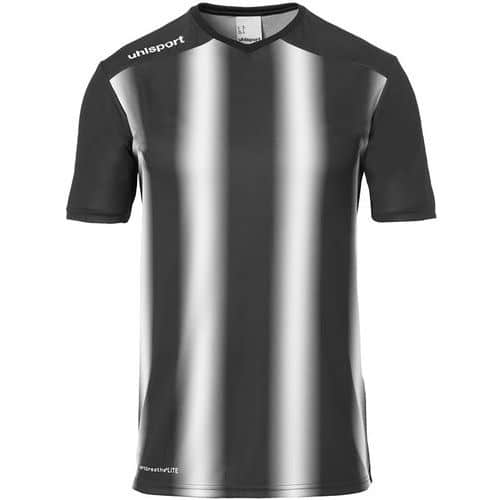 Maillot MC Stripe 2.0 Noir/Blanc UHLSPORT