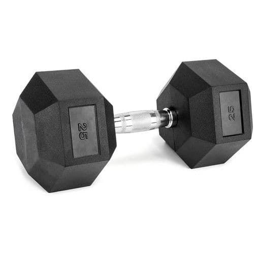 Haltère musculation hexagonal en caoutchouc de 1 à 50kg