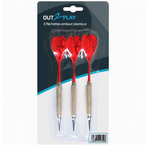 Lot de 3 flechettes plastiques