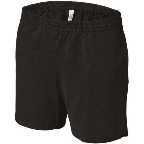 Short féminin multisport coton tech noir