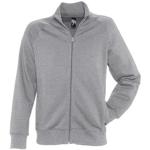 Veste zippée molleton Uni Tech gris chiné