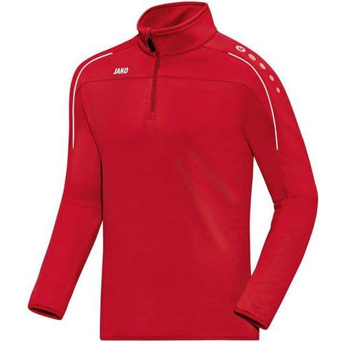 Sweat 1/2 zip Jako Classico Rouge