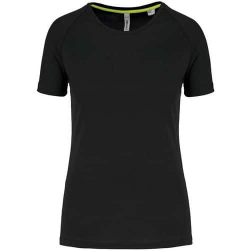 Tee shirt de sport recyclé femme - ProAct - noir