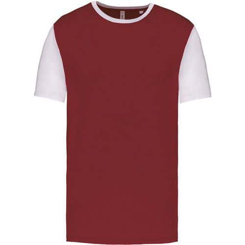 Maillot manches courtes - ProAct - bordeaux/blanc